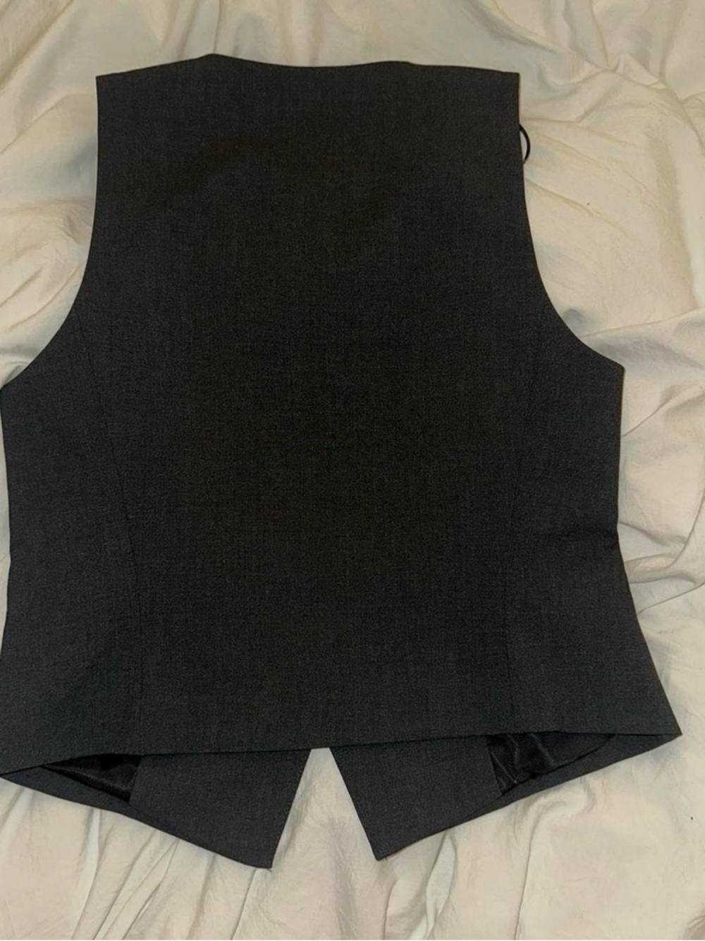Zara Dark Gray Sleeveless Tailored Vest - Picture 6 of 6